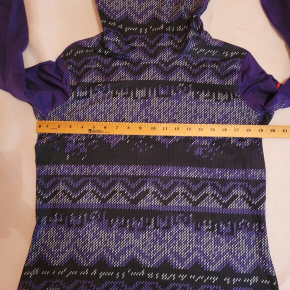Nike Pro Dri Fit Hyperwarm Women's Purple and Black Turtleneck NWT XL - Picture 12 of 13